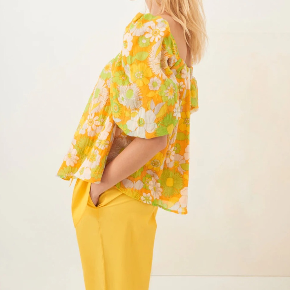 Anton Batik Lorette Puff Sleeve Blouse